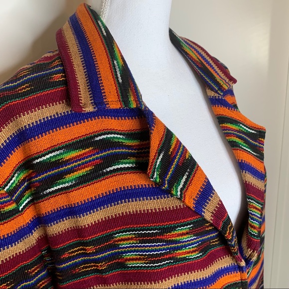 VINTAGE BLAZER COLORFUL GEOMETRIC PRINT - Picture 6 of 13
